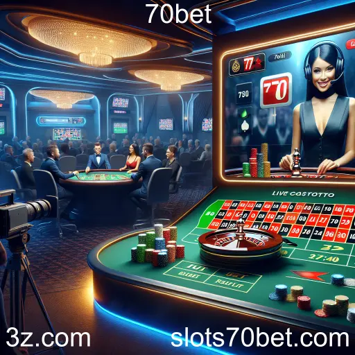 Imagem promocional da 70bet mostrando a plataforma e suas vantagens